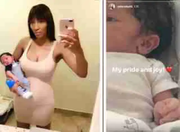 Runtown Baby Mama, Selena Leath Shares Picture With Her Son